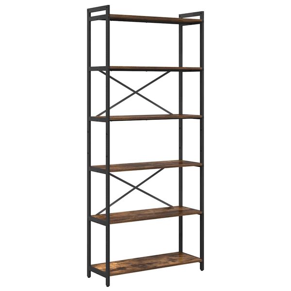 vidaXL Polica Dimljeni hrast 40 x 30 x 85 cm Konstruirano drvo