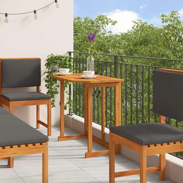 vidaXL Bistro set za vrt 6 pcs Smeđa Masivno bagremovo drvo