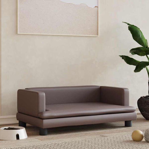 vidaXL Krevet za pse smeđi 80 x 45 x 30 cm od umjetne kože