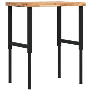 vidaXL Radni stol 80x60x(73-99,5) cm masivno drvo bagrema pravokutni