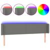 vidaXL LED uzglavlje tamnosivo 163x16x78/88 cm od tkanine