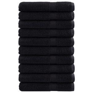 vidaXL Ručnici SOLUND 10 kom crni 100 x 200 cm 600 gsm