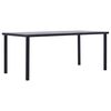 vidaXL Blagovaonski stol crni i siva boja betona 200 x 100 x 75 cm MDF