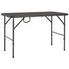 vidaXL Sklopivi vrtni stol smeđi 120 x 60 x 74 cm HDPE izgled ratana