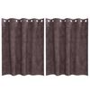 vidaXL Bar&scaron;unaste zavjese sa zavjesama 2 pcs Smeđa 140 x 140 cm Bar&scaron;un