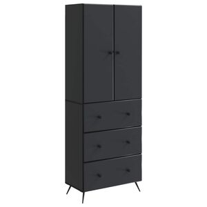 vidaXL Set ormara 2 kom. 66 x 34,5 x 90 cm Konstruirano drvo Crna