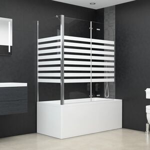 vidaXL Tu&scaron;-kabina 120 x 68 x 130 cm od kaljenog stakla prugasta