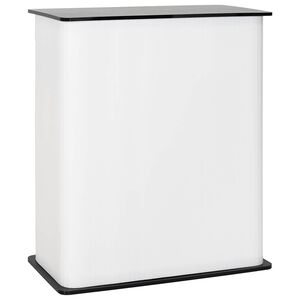 vidaXL Sajamski pult Crna i bijela 80 x 40 x 93 cm Prerađeno drvo i PP