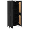vidaXL Highboard 2 pcs Crni hrast Konstruirano drvo