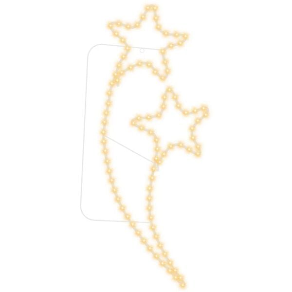 vidaXL Svjetlosne trake zvijezde 2 kom tople bijele 125,5x53x4,5 cm