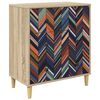 vidaXL Komoda OMMEN Geometrijski uzorak 66 x 36,5 x 75 cm Sonoma