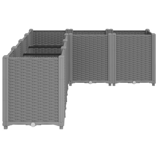 vidaXL Vrtna sadilica svjetlosiva 160 x 120 x 53 cm PP