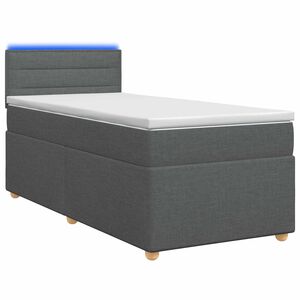vidaXL Boxspring krevet s madracem Tamnosiva 80 x 200 cm Tkanina