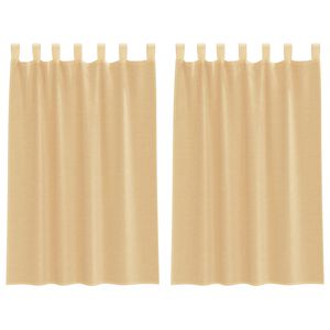 vidaXL Voile zavjese s petljama 2 kom pijesak 140x175 cm
