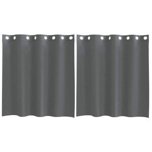 vidaXL Voile zavjese s u&scaron;icama 2 kom tamnosive 140x140 cm