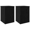vidaXL Stalak za biljke 2 kom. Crni hrast 20 x 20 x 30 cm