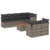 vidaXL 8-dijelni set vrtnih sofa od poliratana s jastucima sivi