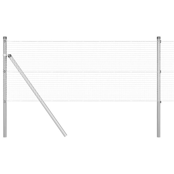 vidaXL Stup za ogradu Srebrno 10 x 0,8 m (mreža 19 x 19 mm) Čelik