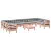 vidaXL 11-dijelni set vrtnih sofa s jastucima masivno drvo duglazije
