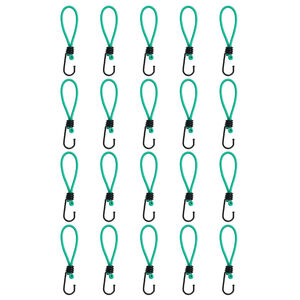 vidaXL Užad za bungee s kukama 20 kom 15 cm