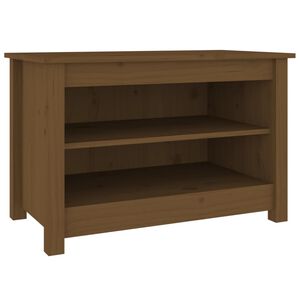 vidaXL Klupa za cipele boja meda 70 x 38 x 45,5 cm od masivne borovine