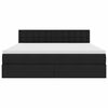 vidaXL Krevet s madracem i skladištem s madracem Crna 160 x 200 cm