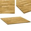 vidaXL Stolna ploča od masivne hrastovine pravokutna 23 mm 80 x 80