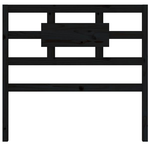 vidaXL Uzglavlje za krevet crno 95,5 x 4 x 100 cm od masivne borovine