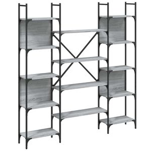 vidaXL Police za knjige boja hrasta 155,5x24x166,5cm konstruirano drvo