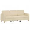 vidaXL Trosjed od tkanine krem 180 cm
