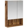 vidaXL Kupaonski ormar s ogledalom Staro drvo 50 x 14,5 x 70 cm