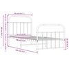 vidaXL Metalni okvir kreveta uzglavlje i podnožje crni 90x190 cm