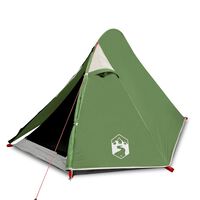 vidaXL Šator za kampiranje za 2 osobe zeleni 267x154x117 cm taft 185T