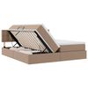 vidaXL Krevet s prostorom za pohranu s LED-om Kapućino 180 x 200 cm