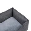 vidaXL Krevet za pse sivi 85,5 x 70 x 23 cm flis s izgledom platna