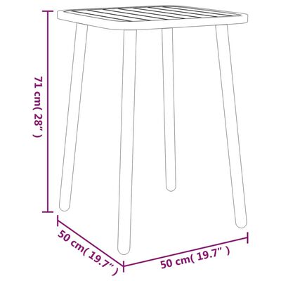 vidaXL Vrtni stol antracit 50x50x71 cm čelični