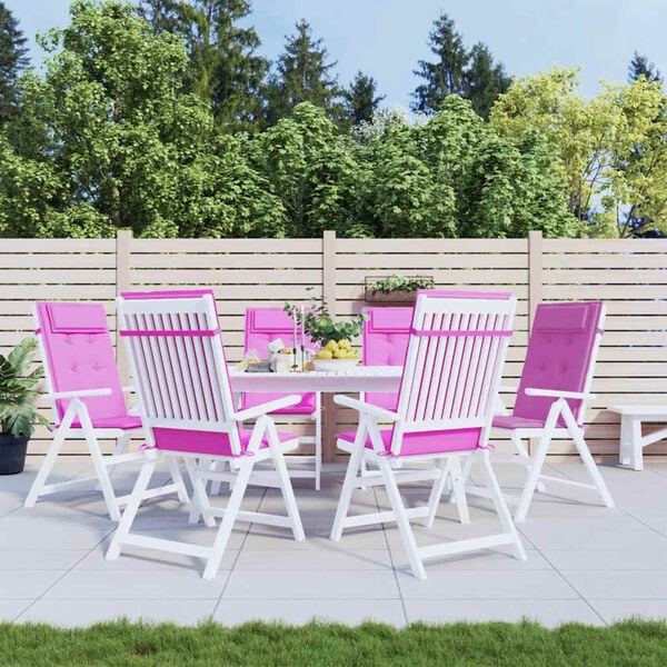 vidaXL Jastuci za stolicu s visokim naslonom 6 kom ružičasti tkanina