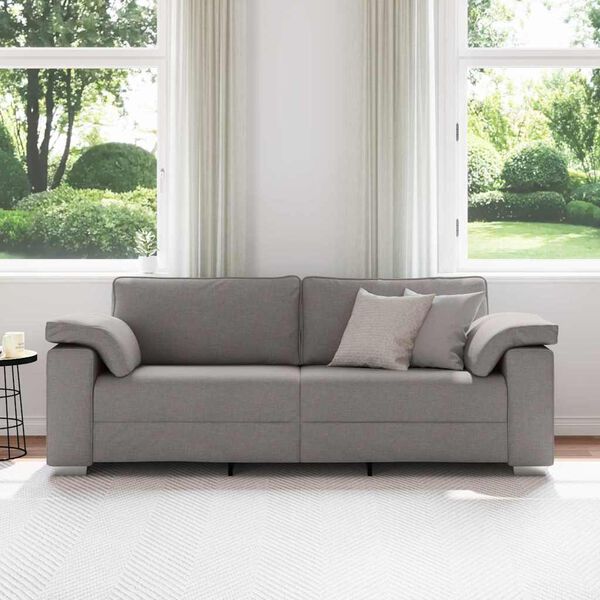vidaXL Sofa Sivo-smeđa 219 x 77 x 82 cm tkanina