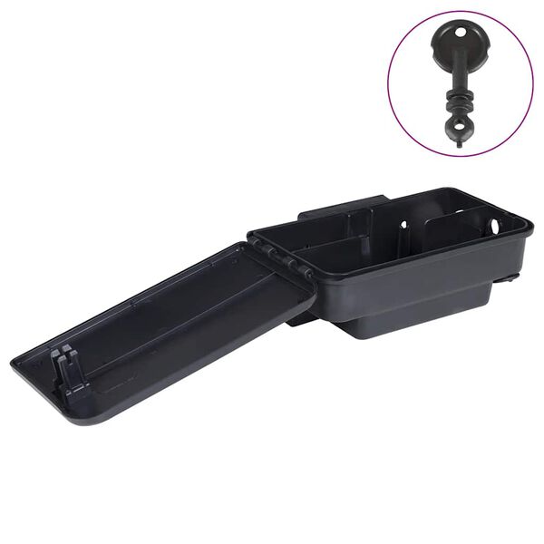 vidaXL Zamke za mi&scaron;eve 12 kom crne 22x12,5x7,5 cm