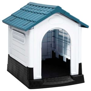 vidaXL Kućica za pse plava 57 x 68 x 66 cm od polipropilena