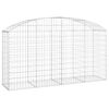 vidaXL Gabionska ko&scaron;ara s lukom 200x50x100/120 cm pocinčano željezo