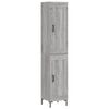 vidaXL Visoka komoda siva sonome 34,5x34x180 cm od konstruiranog drva