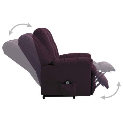 vidaXL Fotelja na podizanje od tkanine ljubičasta
