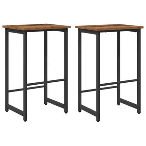 vidaXL Barska stolica 2 kom. Staro drvo 40 x 32 x 74 cm