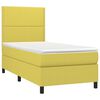 vidaXL Krevet box spring s madracem LED zeleni 90x190 cm od tkanine
