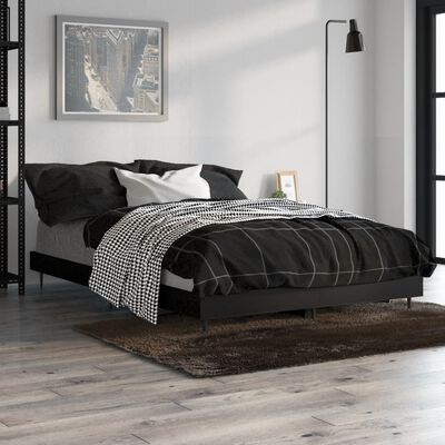 vidaXL Okvir za krevet crni 120x190 cm konstruirano drvo