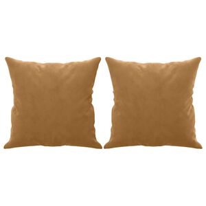 vidaXL Ukrasni jastuci 2 kom smeđi 40 x 40 cm bar&scaron;unasti