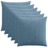 vidaXL Presvlaka za jastuk 6 pcs ALMELO Plava 65 x 65 cm Kord