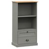 vidaXL Regal za knjige VIGO sivi 60x35x114,5 cm od masivne borovine