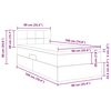 vidaXL Krevet s od storage s madracem Svijetlo siva 90 x 190 cm Bar&scaron;un